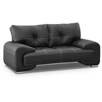 Beautysofa 2-Sitzer Zweisitzer Sofa Couch OMEGA Neu schwarz
