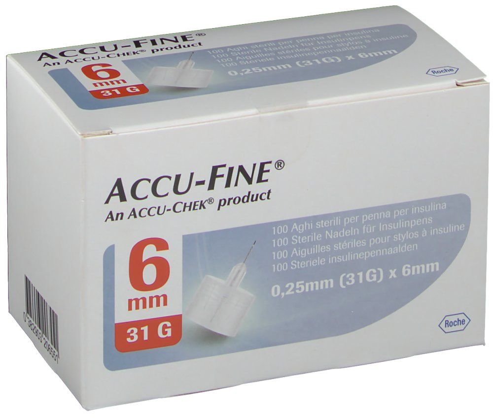 Accu-Fine® 6 mm 31G (0,25 mm x 6 mm)