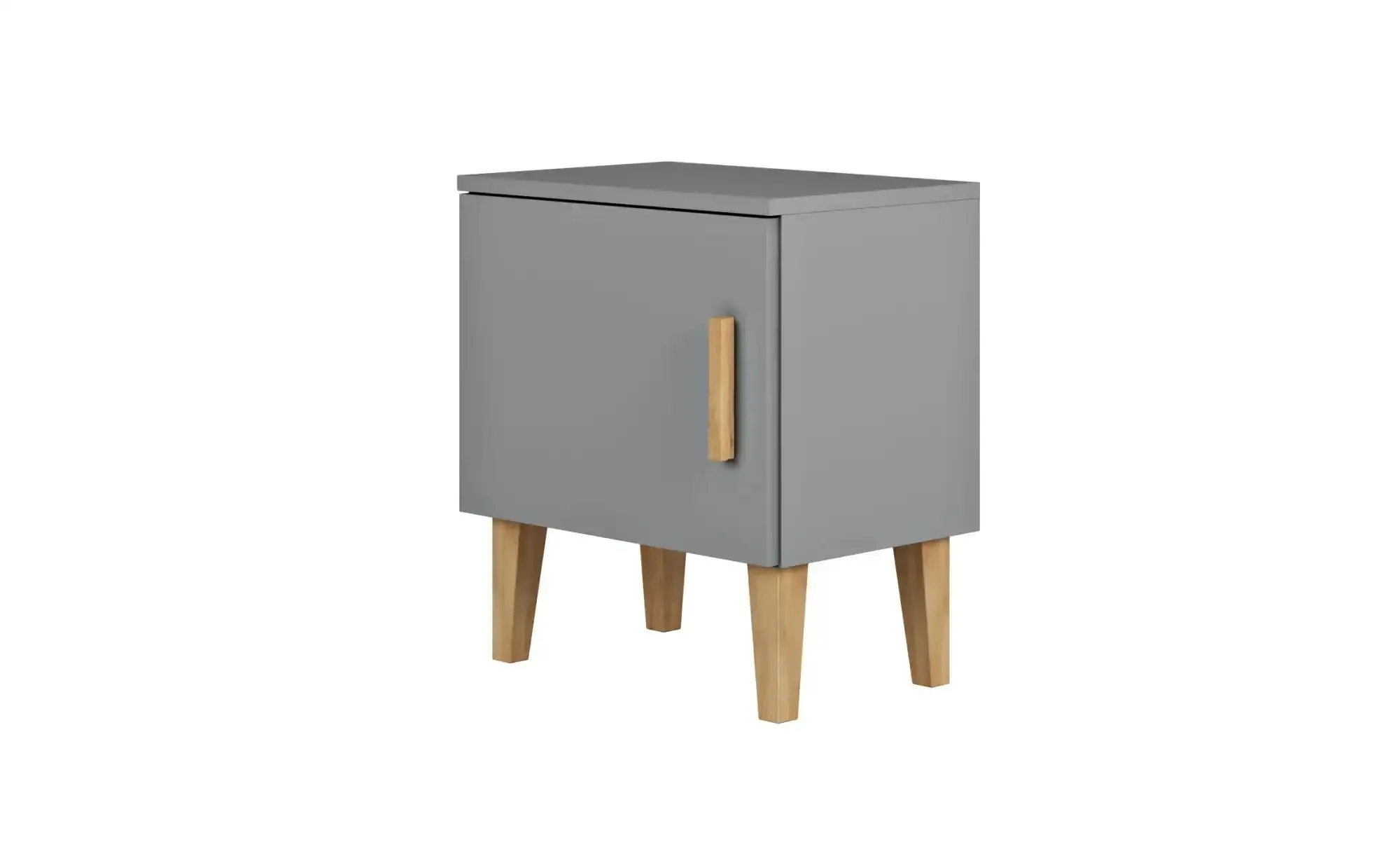 Nachtkommode  Kubi , grau , Maße (cm): B: 34 H: 56