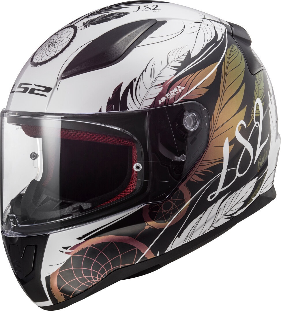 LS2 FF353 Rapid II Boho Helm, zwart-wit-pink, L