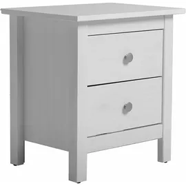 VS Venta-stock Nachttisch. Weiß. Holz, Rechteckig, 46x49x35 cm, Schlafzimmer, Nachttische