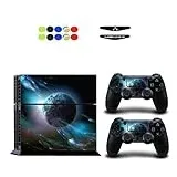 Skin for PS4, Chickw1 Design Folie Aufkleber Sticker schützende Haut Schale für Sony Playstation 4 Konsole und 2 Dualshock Controller Skins + 10 pc Silikon Thumb Grips + 2pc zufällig Light Bar (Erde)