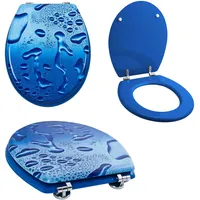 Grafner Grafner® WC Sitz aus MDF Motiv Blue Droplets