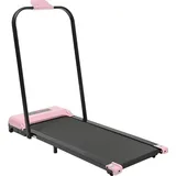 Laufband für Zuhause - Elektrisches klappbares Walking Pad - 80–120 cm Lauffläche - LCD-Display - Fernbedienung - Mit Haltegriffen - Pink