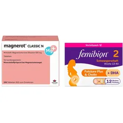 Magnerot Classic N Tabletten + Femibion 2 Schwangerschaft Kombip