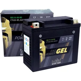 Intact Bike-Power GEL Motorradbatterie GEL12-20-BS 18Ah (DIN 82001 YTX20-BS