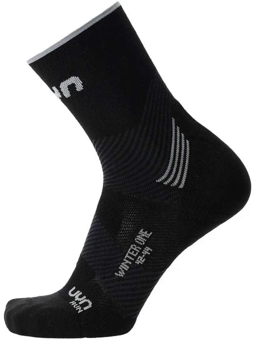 UYN Herrenlaufsocken Run Winter One Socks - schwarz / 39-41
