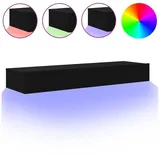 vidaXL TV-Schränke mit LED-Leuchten 2 Stk. Schwarz 60x35x15,5 cm