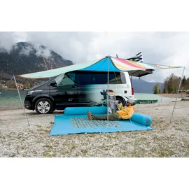 Bent Zip-Canvas Karibik Design Weiß gestreift