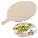 LS-LebenStil Holz Flammkuchenbrett 50cm FSC Birke Pizzabrett Pizzaschieber Gastro Servierbrett