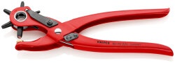 KNIPEX 90 70 220 EAN Revolverlochzange 220 mm Ø 2,0 / 2,5 / 3,0 / 3,5 / 4,0 / 5,0 mm rot pulverbeschichtet