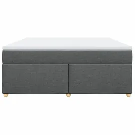 vidaXL Boxspringbett 180 x 200 cm Dunkelgrau