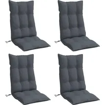 vidaXL Hochlehner Auflage 4 St. anthrazit 1-tlg.