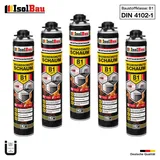 Brandschutzschaum B1 Bauschaum 5 x 750 ml Pistolenschaum Montageschaum Isolbau