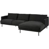 MASSIVMOEBEL24.DE Ecksofa 285x161x81 Silikon-Feder Mix schwarz TRIENT