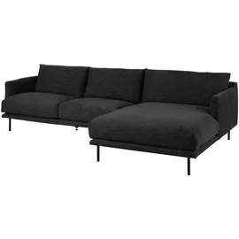 MASSIVMOEBEL24.DE Ecksofa 285x161x81 Silikon-Feder Mix schwarz TRIENT