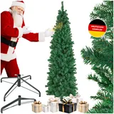 Tectake tectake® Weihnachtsbaum, verschiedene Größen, künstlich in Grün, mit dichten Nadeln, formbar mit viel Volumen, pulverbeschichteter Metallständer mit Kunststoffkappen