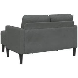 vidaXL 2-Sitzer-Sofa mit Chaiselongue L-Form Dunkelgrau 125 cm Stoff