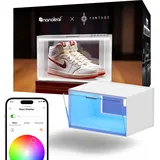 Nanoleaf Smart LED Schuhboxen Sneaker Vitrinen, stapelbare Schuhaufbewahrungsorganisatoren, Sammlungskiste, Figuren- & Sammlerstücke-Showcase (1-Pack Erweiterungsset, Grün