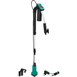 VONROC Regenfasspumpe Akku - Tauchpumpe für Regenwassertonne 12V - 50W - 1500 l/h – Universal-Schlauchkupplung – Inklusive und Ladegerät