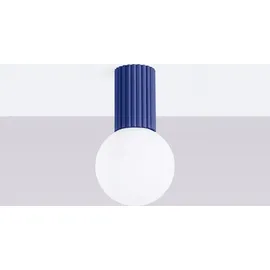 Sollux Lighting Plafond HALO 1xG9 Aluminium/Glas 21x12x12cm blau