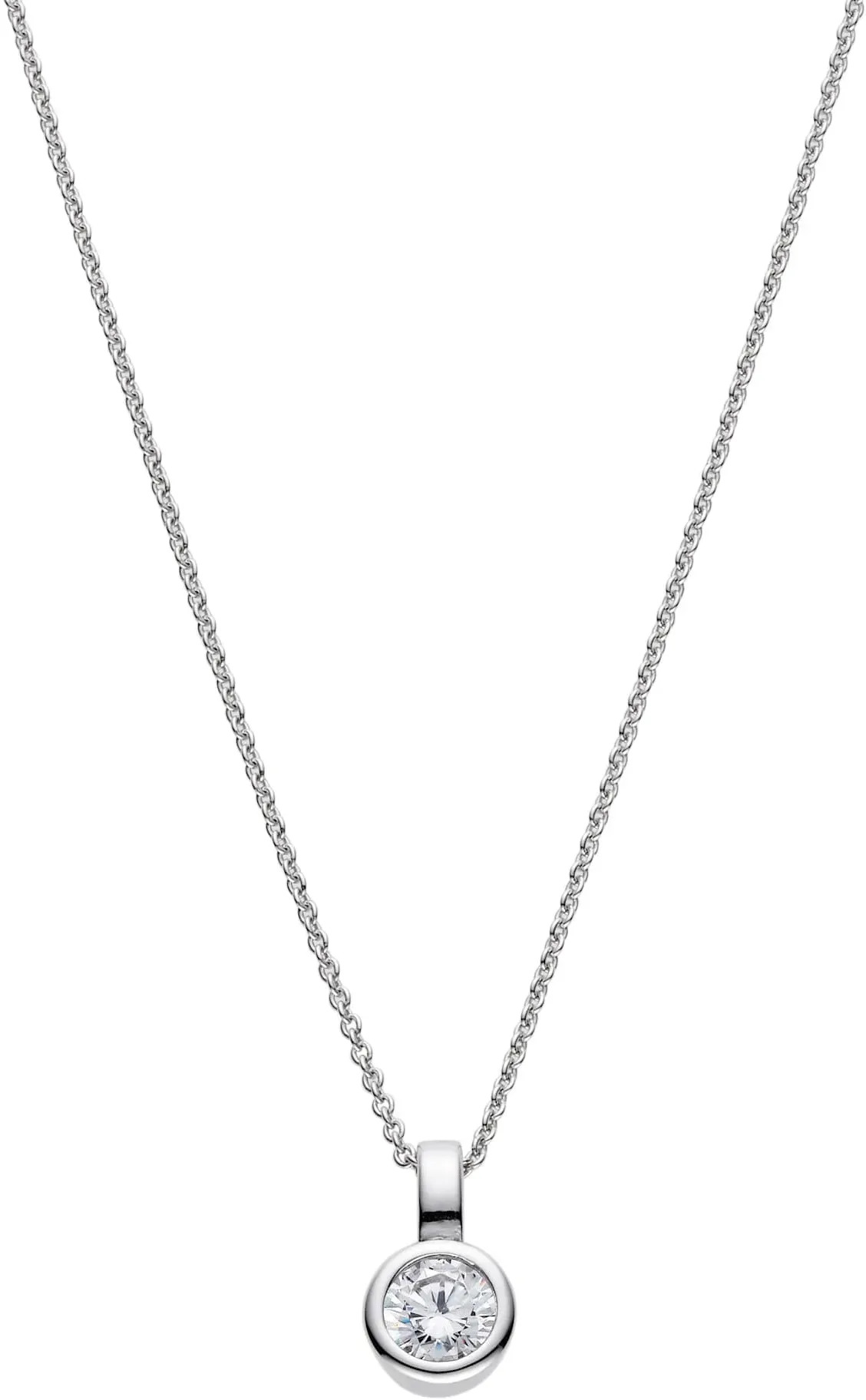 Kette mit Anhänger LADY, silber (silber 925), Halsketten, Damen, N-Groesse, Silber 925 (Sterlingsilber)
