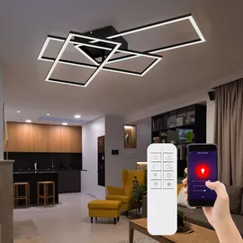 GLOBO Lighting|Deckenleuchte Metall schwarz matt, LED - Weiß