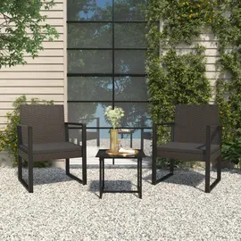 vidaXL Gartensessel 57 x 74,5 x 74,5 cm schwarz 1 St.