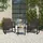 vidaXL Gartensessel 57 x 74,5 x 74,5 cm schwarz 1 St.