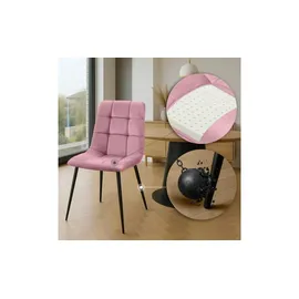 CLP 4er Set Esszimmerstühle Antibes rosa