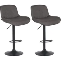 CLP Barhocker, Dunkelgrau, 50x85x50 cm, Esszimmer, Barmöbel, Barhocker