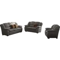Cotta Polstergarnitur COTTA "Casino, Sofa Set, 3-2-1 Sitzer, Wohnzimmer Garnitur", braun (fango), H:88cm T:92cm, 100% Echtleder, Sitzmöbel-Sets, Sessel, 2-Sitzer, 2,5-Sitzer, hohe Rückenlehne