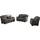 Cotta Polstergarnitur COTTA "Casino, Sofa Set, 3-2-1 Sitzer, Wohnzimmer Garnitur", braun (fango), H:88cm T:92cm, 100% Echtleder, Sitzmöbel-Sets, Sessel, 2-Sitzer, 2,5-Sitzer, hohe Rückenlehne