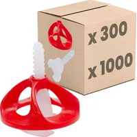 Dalsys Fliesen Nivelliersystem Set 3mm 1000x Gewindelaschen 300x Hauben