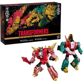 Hasbro Transformatoren Age of the Primes Leader Class Actionfiguren 2er-Pack G2 Universe Dinobots Snarl Slug 19 cm