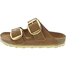 Birkenstock Arizona Big Buckle Nubukleder geölt schmal cognac 41