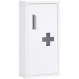 kleankin Medizinschrank-30L x 12B x 60H cm-Weiß - Weiss