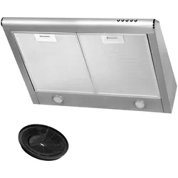 4BIG.fun Dunstabzugshaube Abzugshaube Unterbauhaube Abluft Umluft 60 cm Aktivkohlefilter