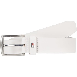Tommy Hilfiger Herren Gürtel New Denton 3.5 Belt Ledergürtel, Weiß (Optic White), 100