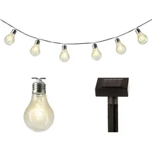 Lumineo LED Solar Lichterkette 4,5m Kunststoff 10 Glühbirnen warmweiß