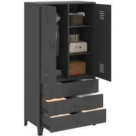 vidaXL Kleiderschrank Industrial 90 x 180 x 50 cm Anthrazit