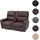 Mendler 2er Kinosessel HWC-K17 Stoff/Textil 157 x 102 x 0 cm Braun mit Liegeposition