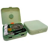 JYC CREATIVE Set-Koffer für Nähen, Tragbarer Nähkorb, Nähgarn-Set, Nähkasten für Handarbeiten, Magnetischer Nähkorb, Organizer mit Nadelkissen, Nadeln, Garnen, (Hellgrün)