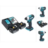 Makita DTD 157 RF Akku Schlagschrauber 18 V 140 Nm 1/4" Brushless + 2x Akku 3,0 Ah + Ladegerät