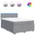 vidaXL Boxspringbett mit Matratze Hellgrau 160x200 cm Stoff