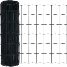 vidaXL Eurozaun Grau 0,4 x 10 m PVC-beschichtetes Eisen - Grau