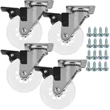 SOTech Möbelrolle 4 Stück Ø 75 mm 7,5 cm x 2,3 cm x 9,6 cm