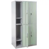 MCW Schließfach Preston T829, Schließfachschrank Wertfachschrank Spind, Metall 6 Fächer