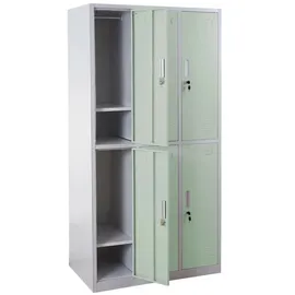 MCW Schließfach Preston T829, Schließfachschrank Wertfachschrank Spind, Metall 6 Fächer