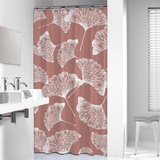 Sealskin Mare Textil-Duschvorhang 180x200 cm, 100% Polyester, Farbe: Dunkelrosa / Weiß